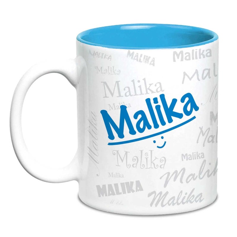 Hot Muggs Me Graffiti Mug - Malika Personalised Name Ceramic, 315ml, 1 Unit - Image 5