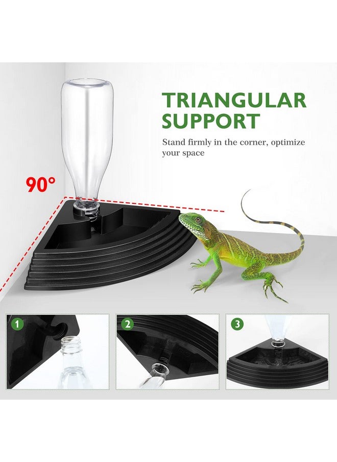 POPETPOP - POPETPOP Reptile Water Feeder : Automatic Reptile Water Dispenser with Bottle Reptile Water Dish Reptile Water Bottle Reptile Feeder for Turtle Bearded Dragon Geckos - Image 1