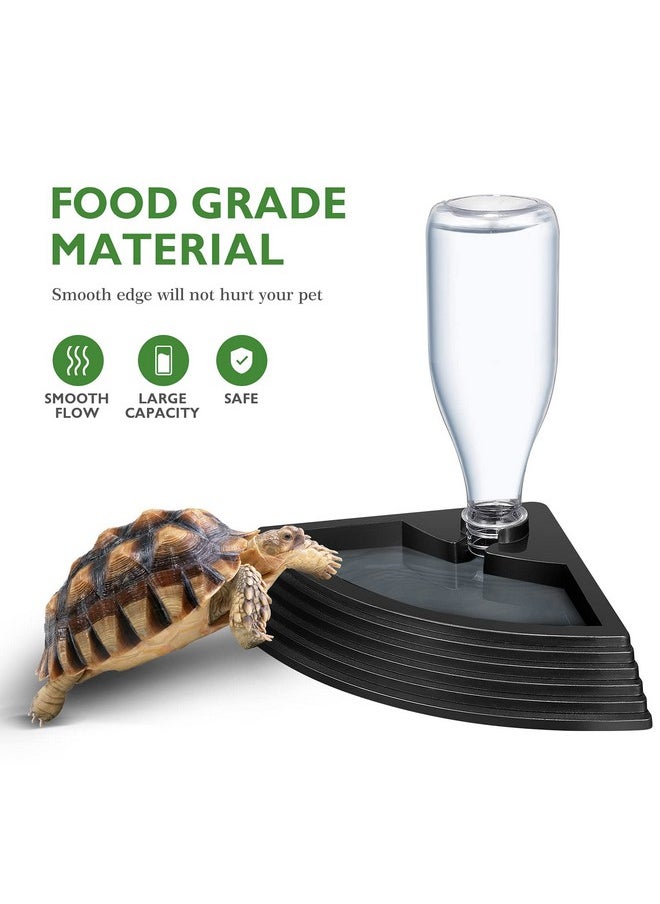 POPETPOP - POPETPOP Reptile Water Feeder : Automatic Reptile Water Dispenser with Bottle Reptile Water Dish Reptile Water Bottle Reptile Feeder for Turtle Bearded Dragon Geckos - Image 1