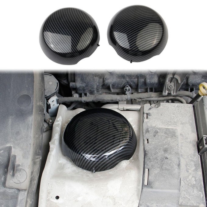Carbon Fiber Style Engine Side Shock Protection Cover Trim Accessories For 20112023 Dodge Charger Challenger