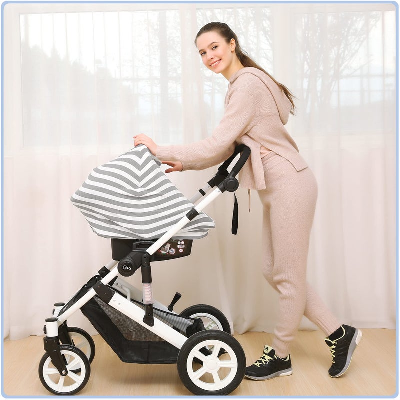 ByeBye Calorie Car Seat Cover for Babies - Multi-use Carseat Canopy Cover, Car Seat Covers, Infant Boys and Girls Shower Gifts - Image 5