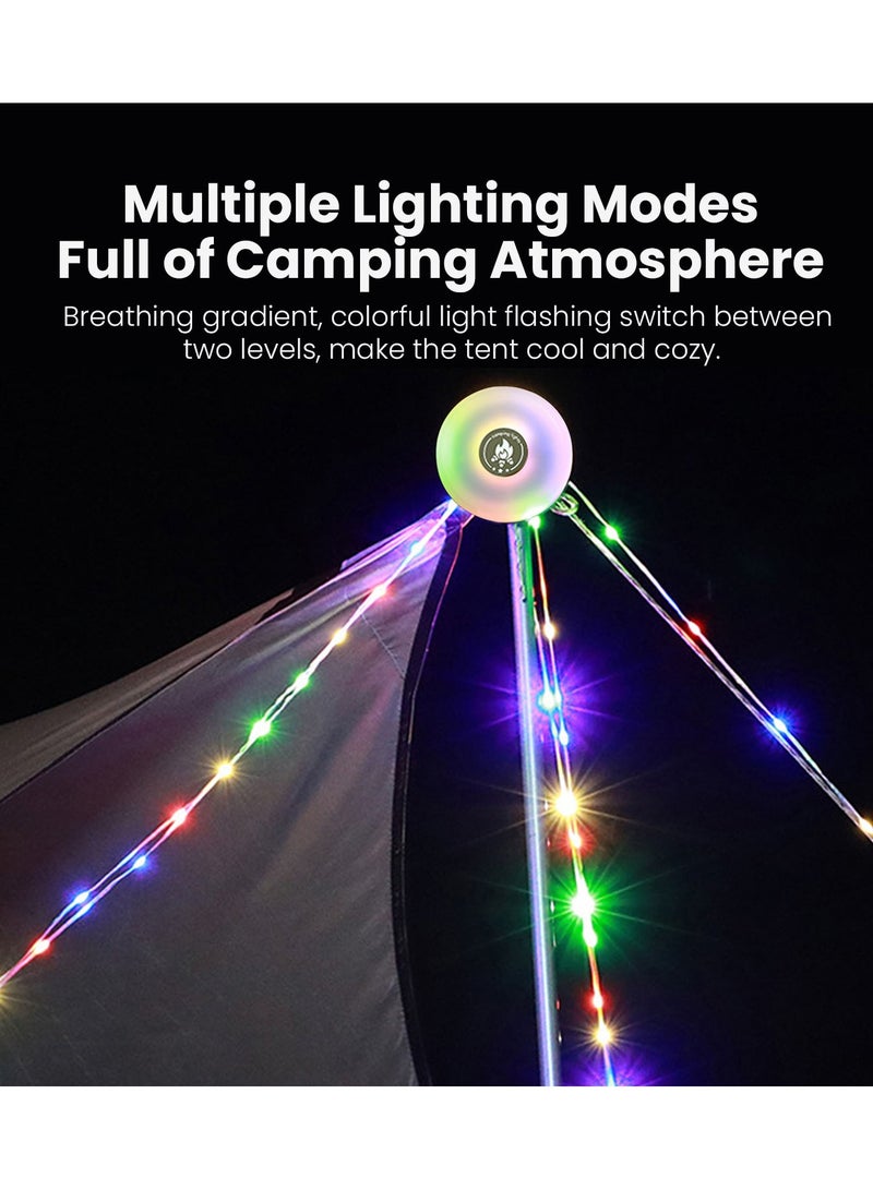 VYVYLABS ضوء تخييم متعدد الوظائف في سماء مرصعة بالنجوم 10 متر شريط ضوء تخزين ضوء بعيد المدى ضوء SOS - Image 3
