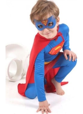 SUPERMAN Boy Blue Masquerade Cloak Basic Costume  - Image 2
