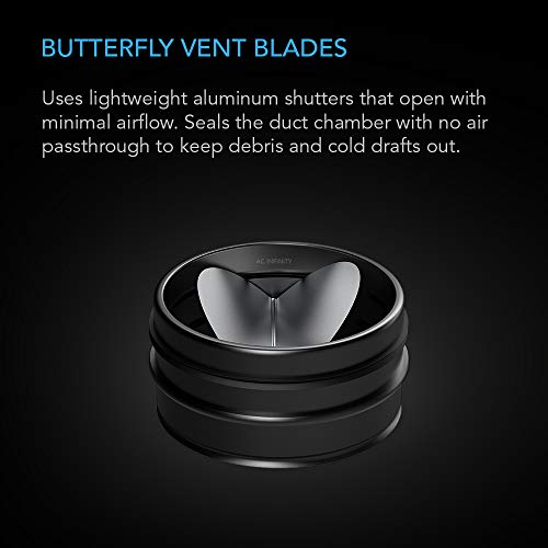AC Infinity 4" Backdraft Damper, One-Way Airflow Ducting Insert with Spring-Loaded Folding Blades for 4” Ducting in Range Hoods and Bathrooms Fans - Image 3