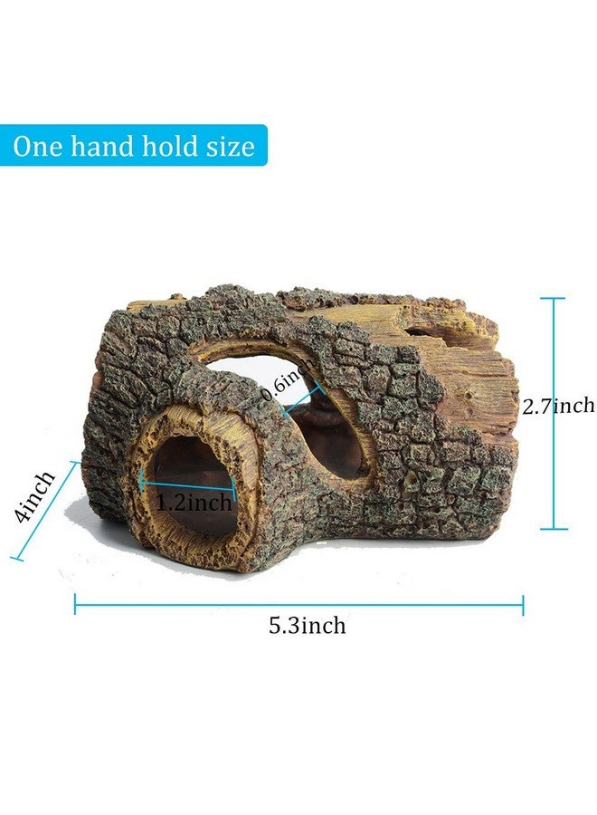 Hygger Hygger Betta Log Resin Hollow Tree Trunk Ornament, Aquarium Decorations Wood House Small and Medium Fish Tank Decor, with Holes for Small Fish Pets to Swim Through - Image 5