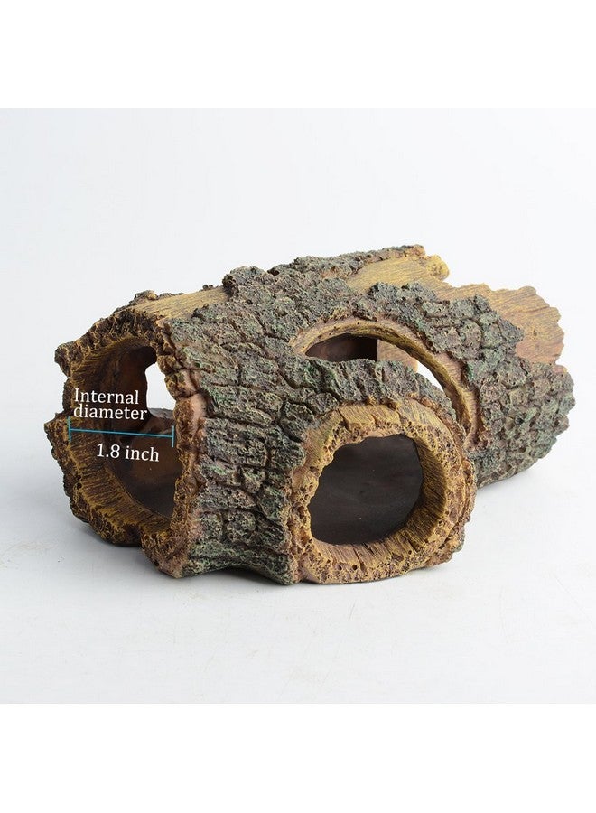 Hygger Hygger Betta Log Resin Hollow Tree Trunk Ornament, Aquarium Decorations Wood House Small and Medium Fish Tank Decor, with Holes for Small Fish Pets to Swim Through - Image 3