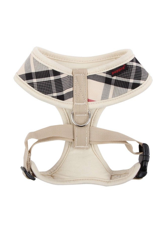 PUPPIA puppia Junior Over-The-Head Dog Harness Checkered Pattern No Choke No Pull Adjustable Chest Belt Walking Training for Small and Medium Dog, Large, Beige  - Image 2