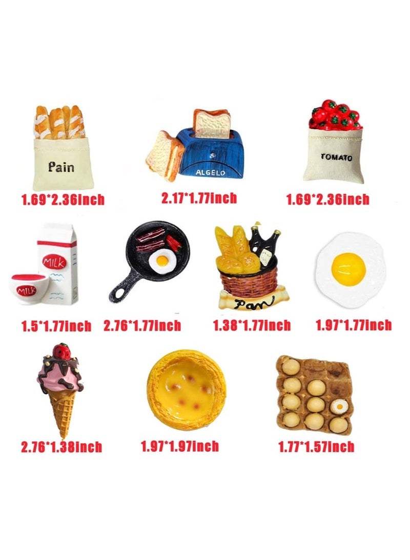 كِينْسُون 10 قطع مغناطيس الثلاجة, مغناطيس لطيف ثلاثي الأبعاد للثلاجة ديكور منزلي مضحك للمطبخ/مغناطيس لوح محو جاف للمكتب/لوح مغناطيسي للسبورة البيضاء - Image 2