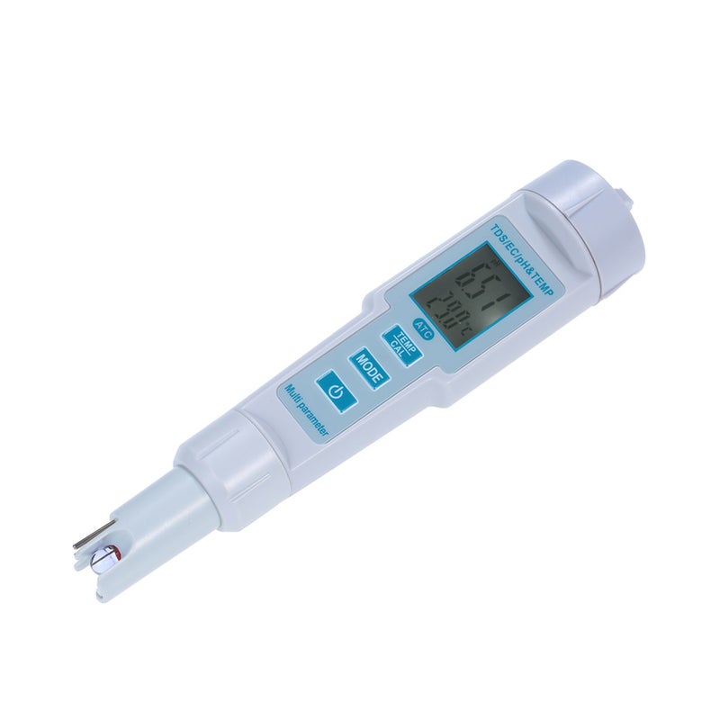 4 in 1 Water Quality Tester pH/EC/TDS/Temperature Meter IP55 Waterproof Automatic Shutdown Backlight Display Tester White PH-686 - Image 4