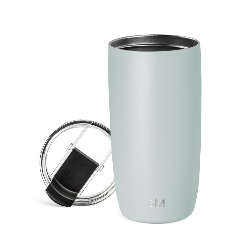 Simple Modern Travel Coffee Mug Tumbler with Flip Lid | Reusable Insulated Stainless Steel Cold Brew Iced Coffee Cup Thermos | Gifts for Women Men Him Her | Voyager Collection | 16oz | Sea Glass Sage - Image 1