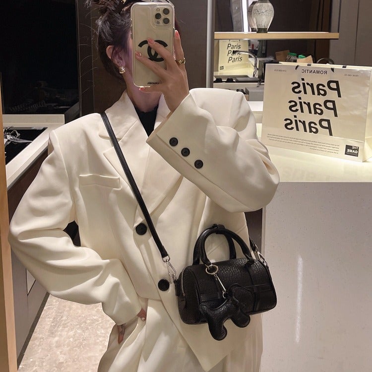 Boston Pillow Bag Women'S 2023 New Style Women'S Bag Niche Design Crossbody Soft Leather Shoulder Bag Trendy Color Block - Image 5