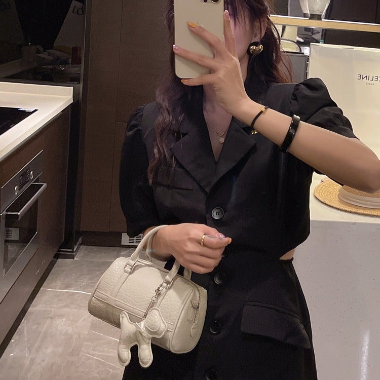 Boston Pillow Bag Women'S 2023 New Style Women'S Bag Niche Design Crossbody Soft Leather Shoulder Bag Trendy Color Block - Image 4