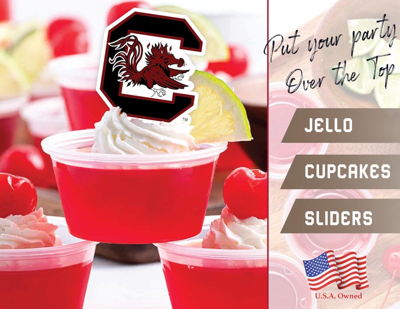 PartyKandy South Carolina Gamecocks Cupcake Toppers (24 Pcs) South Carolina University Party Supplies for Football  Birthday Gift  Graduation Party Decorations (South Carolina Gamecocks) - Image 5
