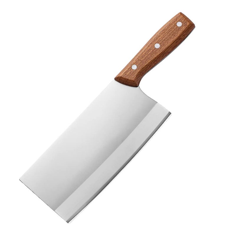 Eletree Meat Cleaver 7 inch Stainless Steel Meat Cleaver Knife High Carbon Professional Chopping Cutting Vegetables Big Butcher Ultra Sharp - Image 1