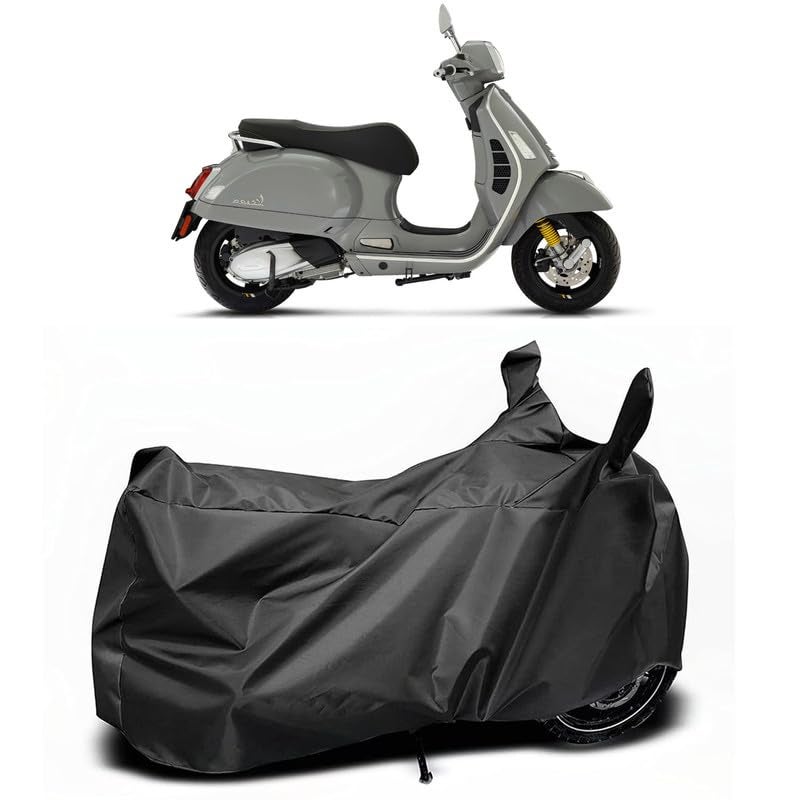 MADAFIYA Waterproof Two Wheeler Cover for Vespa GTS 300 Bike All Season Protection Bike Cover for Rain & Sun (Black) - Image 1
