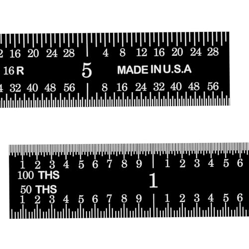 PEC Tools Stainless Steel Ruler Set 612 HighContrast Machinist Ruler with Markings 132 164 150 and 1100 Made in USA - Image 3
