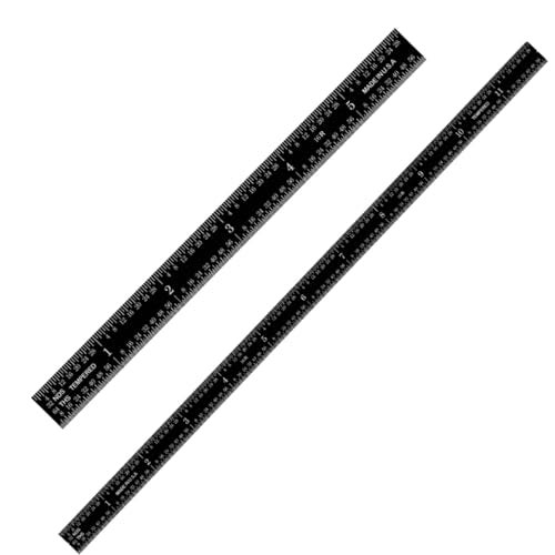 PEC Tools Stainless Steel Ruler Set 612 HighContrast Machinist Ruler with Markings 132 164 150 and 1100 Made in USA - Image 1