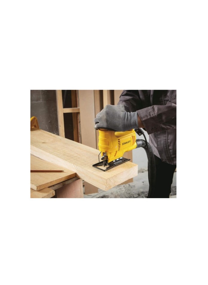 Stanley STANLEY SJ60 600W Variable Speed Pendulum Jigsaw for cutting wood sheet metal and plastic with 4 stage pendulum action(Yellow and Black)  - Image 5