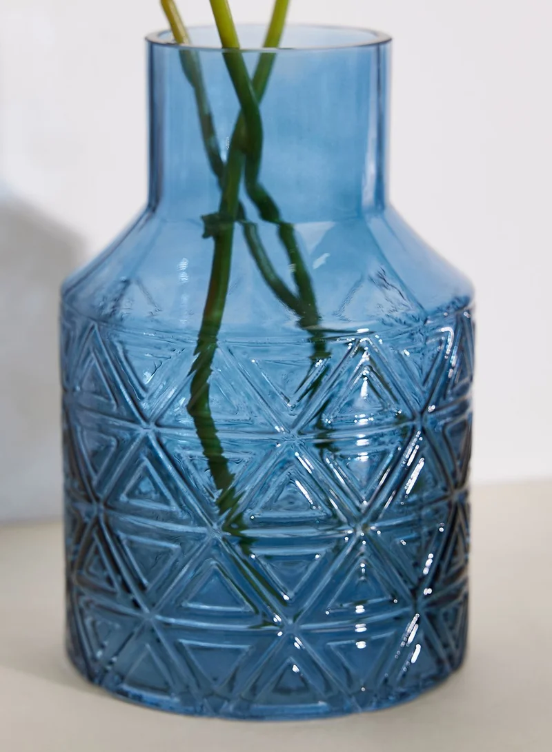 Premier Dakota Blue Glass Vase