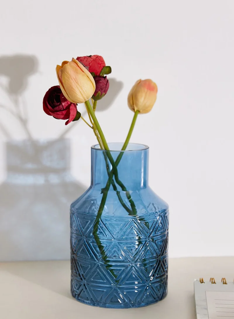Premier Dakota Blue Glass Vase