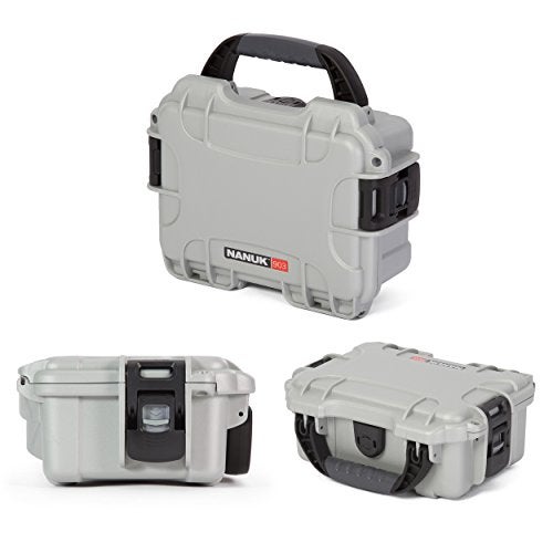 Nanuk 903 Small Waterproof Hard Case with Foam Insert 9.1" x 6.8" x 3.8"- Silver - Image 3