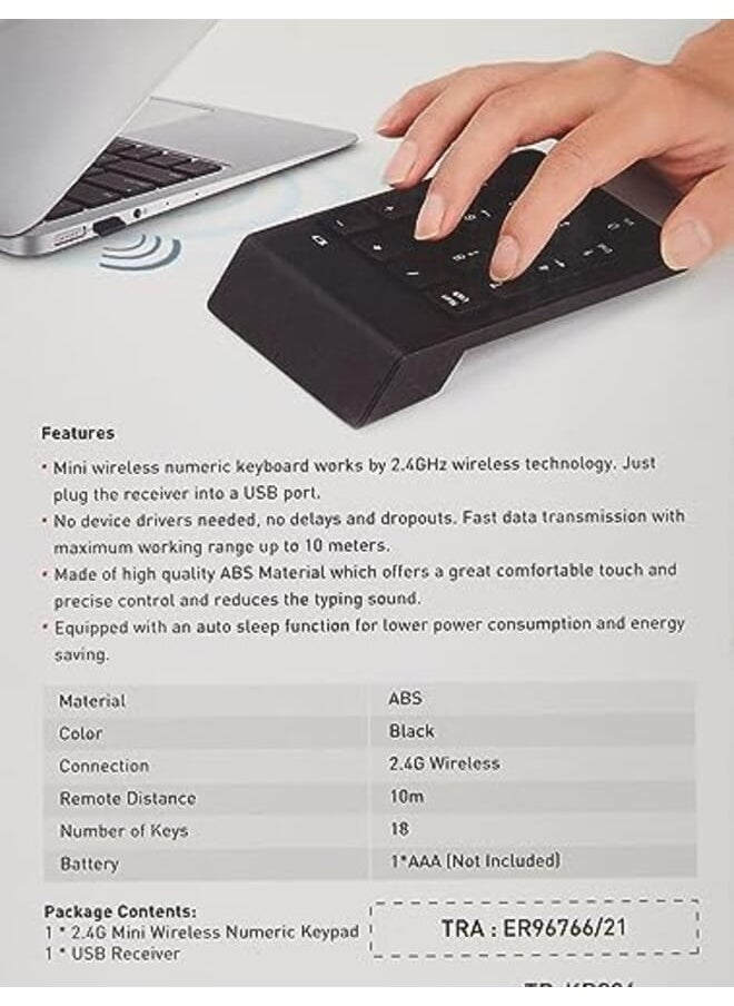 تراندز - لوحة مفاتيح رقمية لاسلكية Tr Kb986 - Image 1