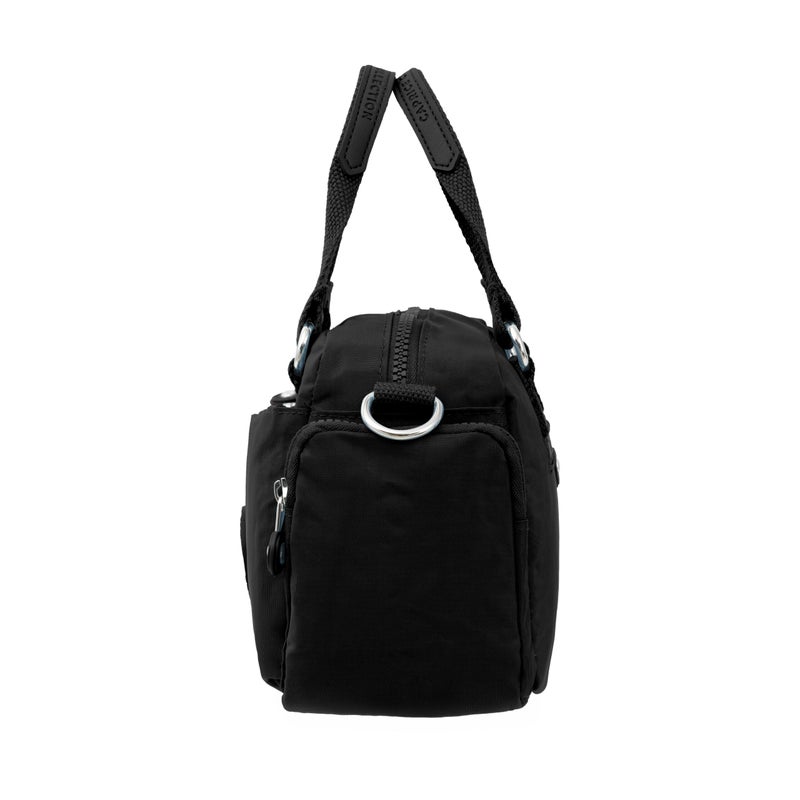 CAPRICE COLLECTION Unisex Mini Crossbody Bag – Black, Water-Resistant Nylon, Lightweight, 3.5L - Image 3