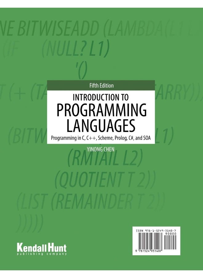 Introduction to Programming Languages: Programming in C, C++, Scheme, PROLOG, C#, and Soa  - Image 2