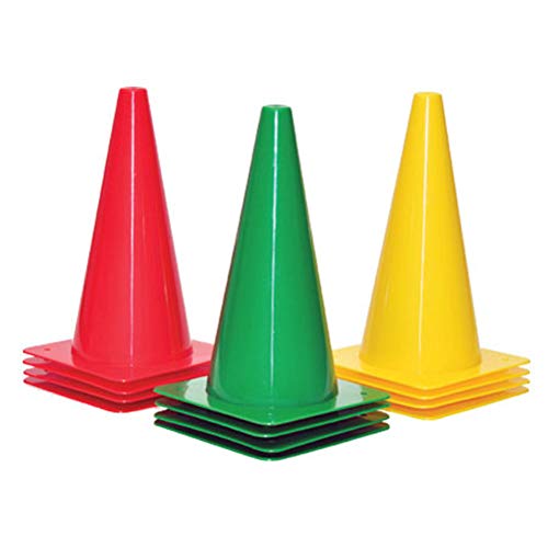 Optimus® 6 Inch Space Marker Cones Set of 12 - for Football, Cricket, Soccer, Hockey, Field Agility Exercise, Sports Training - Image 3