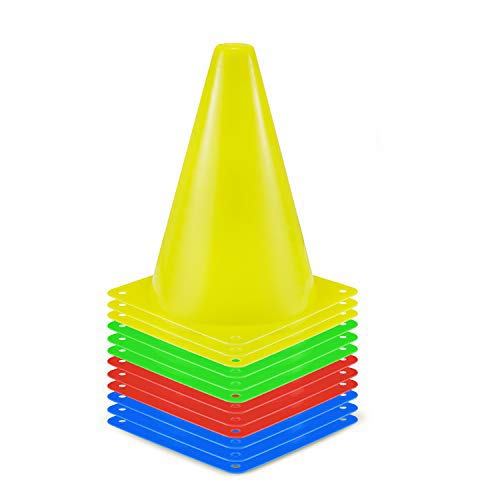 Optimus® 6 Inch Space Marker Cones Set of 12 - for Football, Cricket, Soccer, Hockey, Field Agility Exercise, Sports Training - Image 4