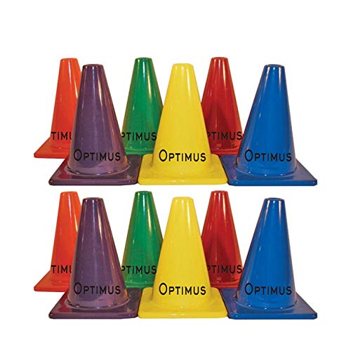 Optimus® 6 Inch Space Marker Cones Set of 12 - for Football, Cricket, Soccer, Hockey, Field Agility Exercise, Sports Training - Image 5