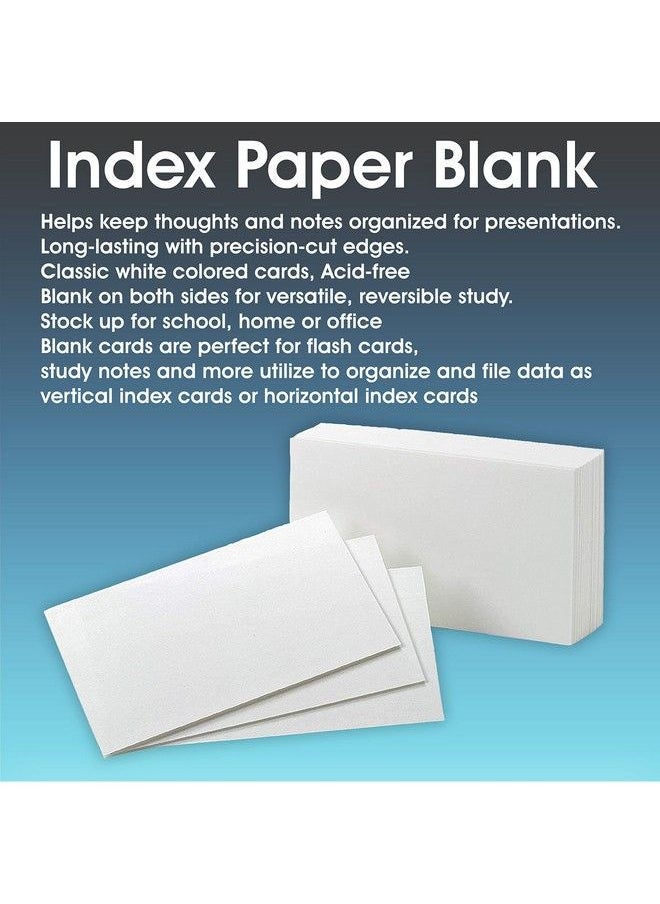 1InTheOffice Index Cards 5X8 Blank Unruled Index Cards White 500 Pack  - Image 4