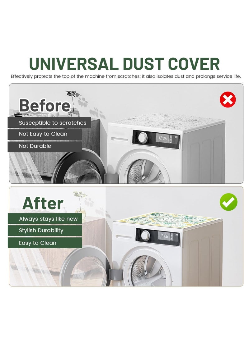 Barakah Floral Washer and Dryer Covers, Dust Proof Anti-Slip Top Protector Mat, Decorative Washing Machine Cover for Home, Kitchen, and Laundry Room, Laundry Topper for Washer and Dryer （Energy Class） - Image 3