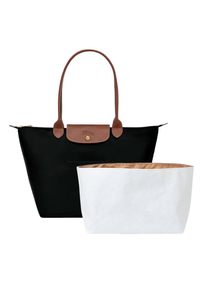 Longchamp Longchamp Le Pliage Large bag with Insert, longchamp bag (black)women's Classic Fashion Versatile Large Makeup Bag, Handbag, Shoulder Bag  - Image 1