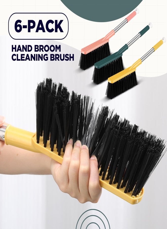 Teenyyou 6 Pcs 17'' Hand Broom Brush Soft Bristle Counter Brush Bed Cleaning Hand Broom Long Hair Remover for Car Floor Clothes Desk Sofa Couch Furniture Quilt Debris Small Particles Dust Sweeping - Image 4