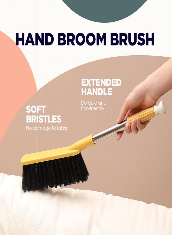 Teenyyou 6 Pcs 17'' Hand Broom Brush Soft Bristle Counter Brush Bed Cleaning Hand Broom Long Hair Remover for Car Floor Clothes Desk Sofa Couch Furniture Quilt Debris Small Particles Dust Sweeping - Image 3