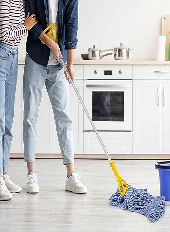 Hakfhsd 6 Pcs Heavy Duty Commercial Mop Relacement Heads,Wet Industrial Blue Cotton Looped End String Head Refills-General Cleaning Mop Heavy Duty Refill Head,Highly Absorbent,Blue String Cotton Mop Head - Image 4