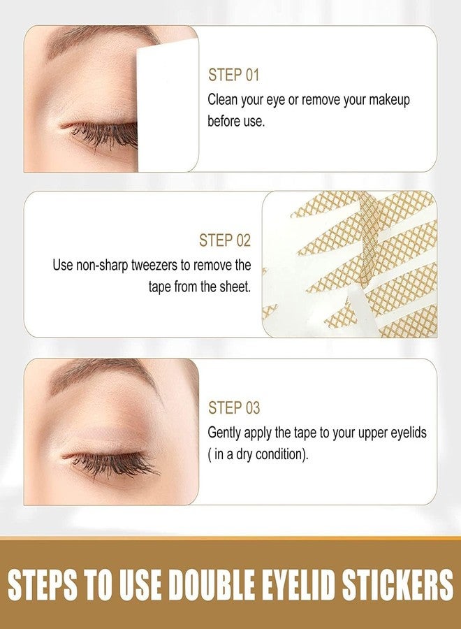 ZANOTTRA Eyelid Tape | Double Eyelid Stickers | Invisible Waterproof Eyelid Shifter With Fork Rod With 600Pcs For Different Style Make Up Eyelid Sticker Tape - Image 4