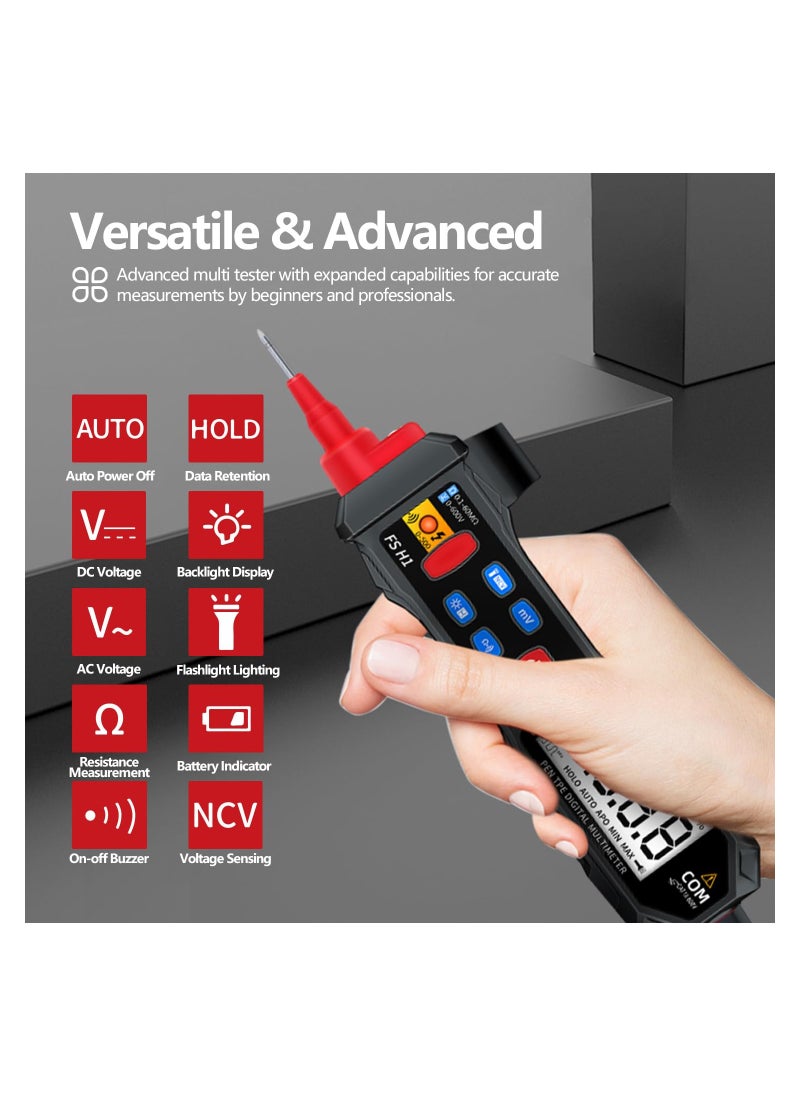 Generic Electrical Voltage Tester, Pen-Type Multimeter with NCV, Small Multimeter 0.6V-600V, Portable Professional Multimeter Pen for AC/DC Voltage/Live Wire Test/Capacitance/Resistance/Continuity/Diode  - Image 5