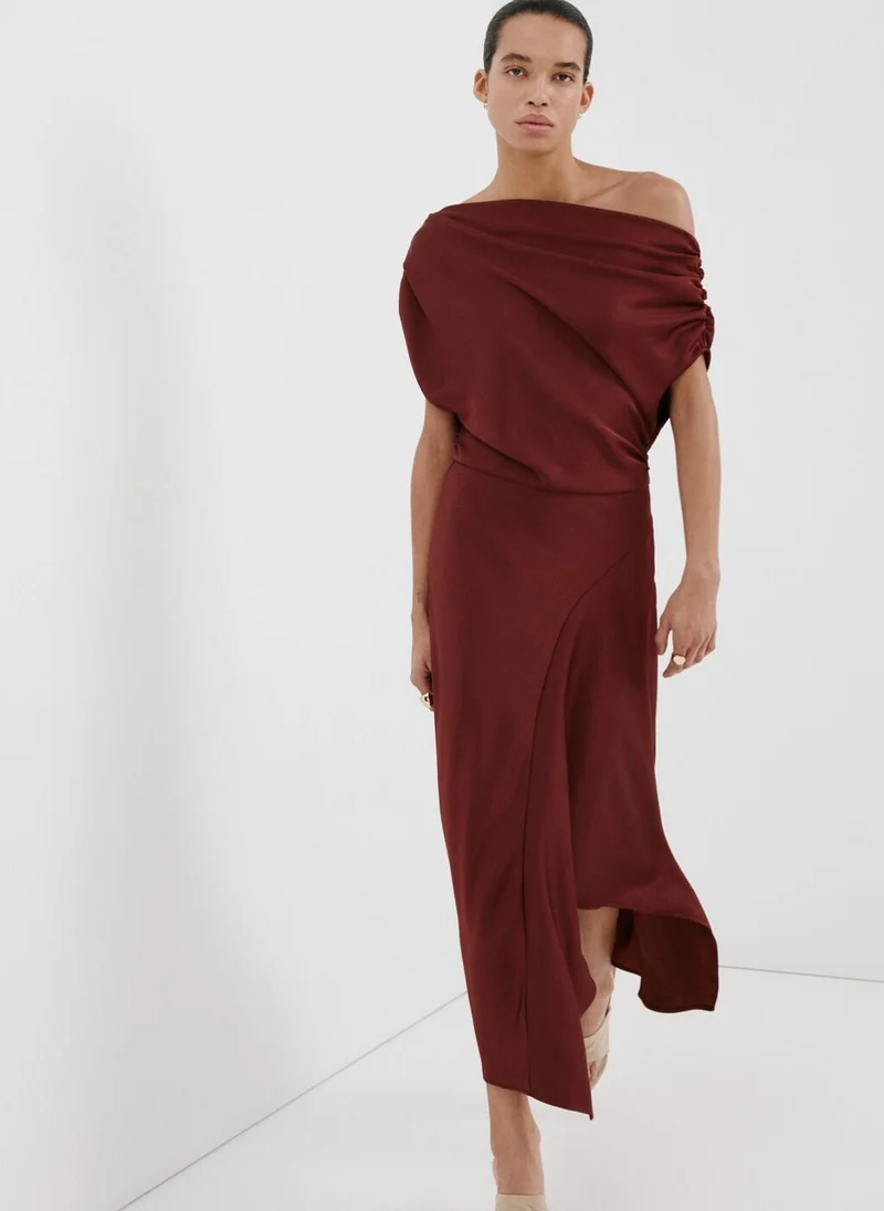 مانجو Asymmetrical flared dress
