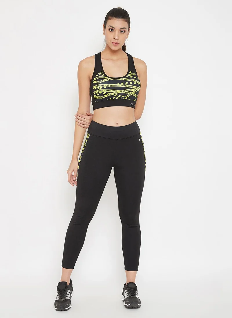كلوفيا Clovia Snug Fit High-Rise Active Tights in Black
