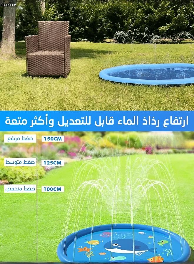 Upgrade 170cm Inflatable Splash Pad for Kids & Toddlers, Dolphin Water Play Mat, Summer Outdoor Backyard Sprinkler Toy, Thickened PVC, Screen-Free Family Fun (BPA Free) - Image 3
