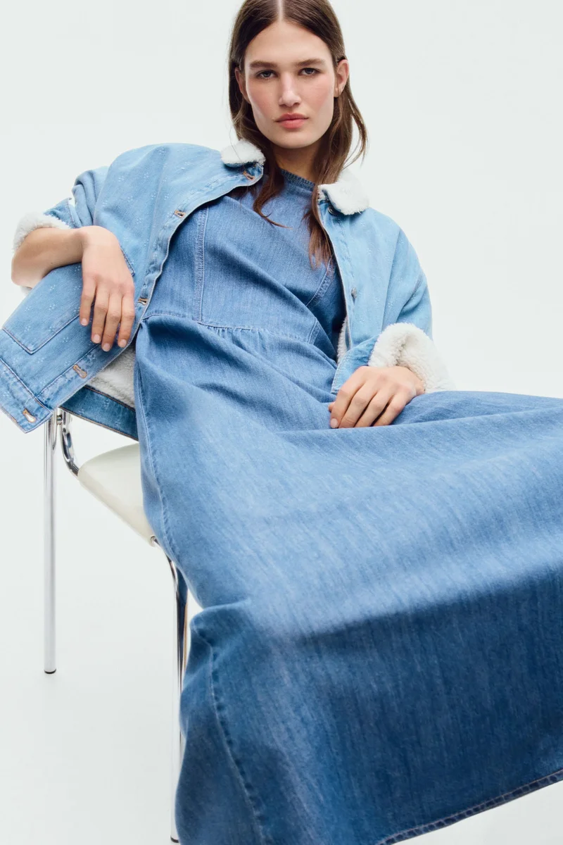 H&M  Denim maxi dress for Women | Best Price UAE