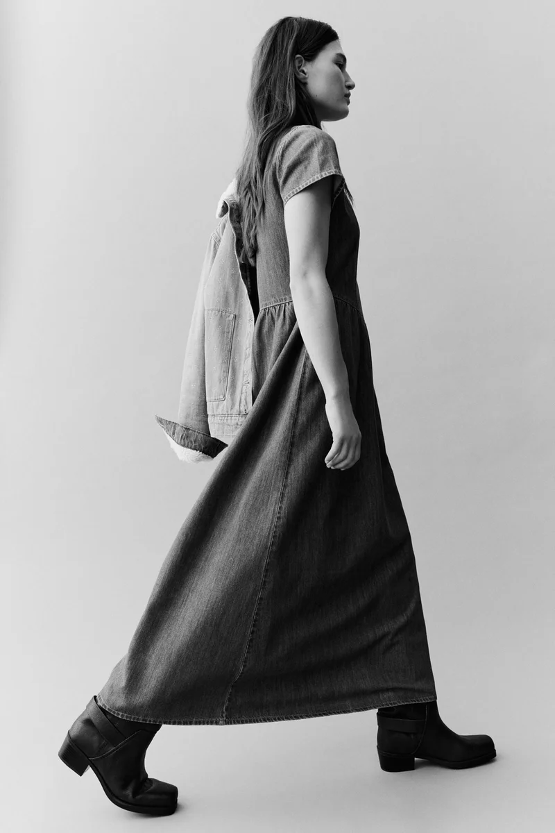 H&M  Denim maxi dress for Women | Best Price UAE