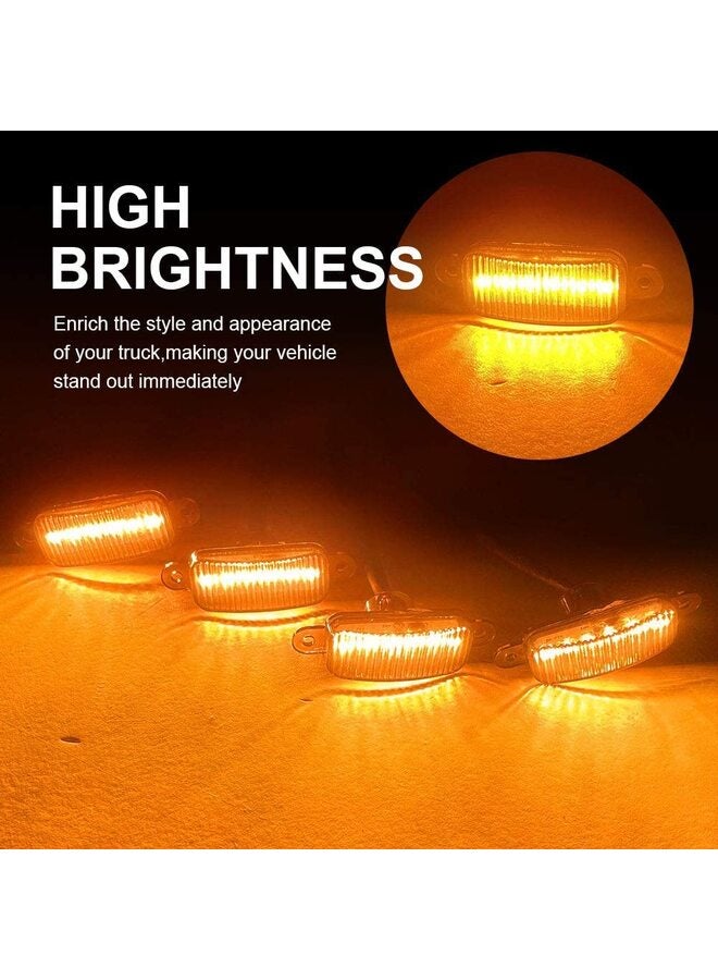 Generic 12W 4-LED Amber Front Grille Lights for Car SUV F-150 Raptor 2014-2021 Waterproof LED Grille Warning Lights Front Bumper /4pcs  - Image 5