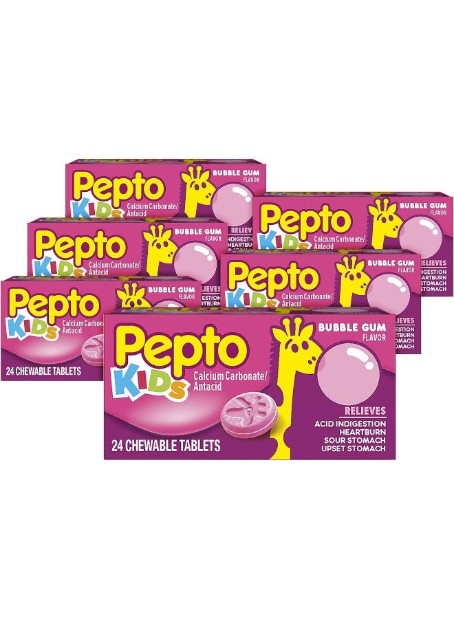 Pepto Bismol Children's Pepto Chewable Tablets - 24 CT (Pack of 6) - Image 1