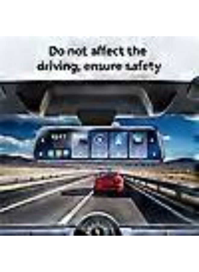 Yesido KM24 CarPlay Streaming Rearview Mirror Dash Cam, Android Auto & AirPlay Screen, Smart Touch Display with GPS Navigation, Front & Rear Camera, Parking Assistance, Bluetooth & WiFi Connectivity - Image 4