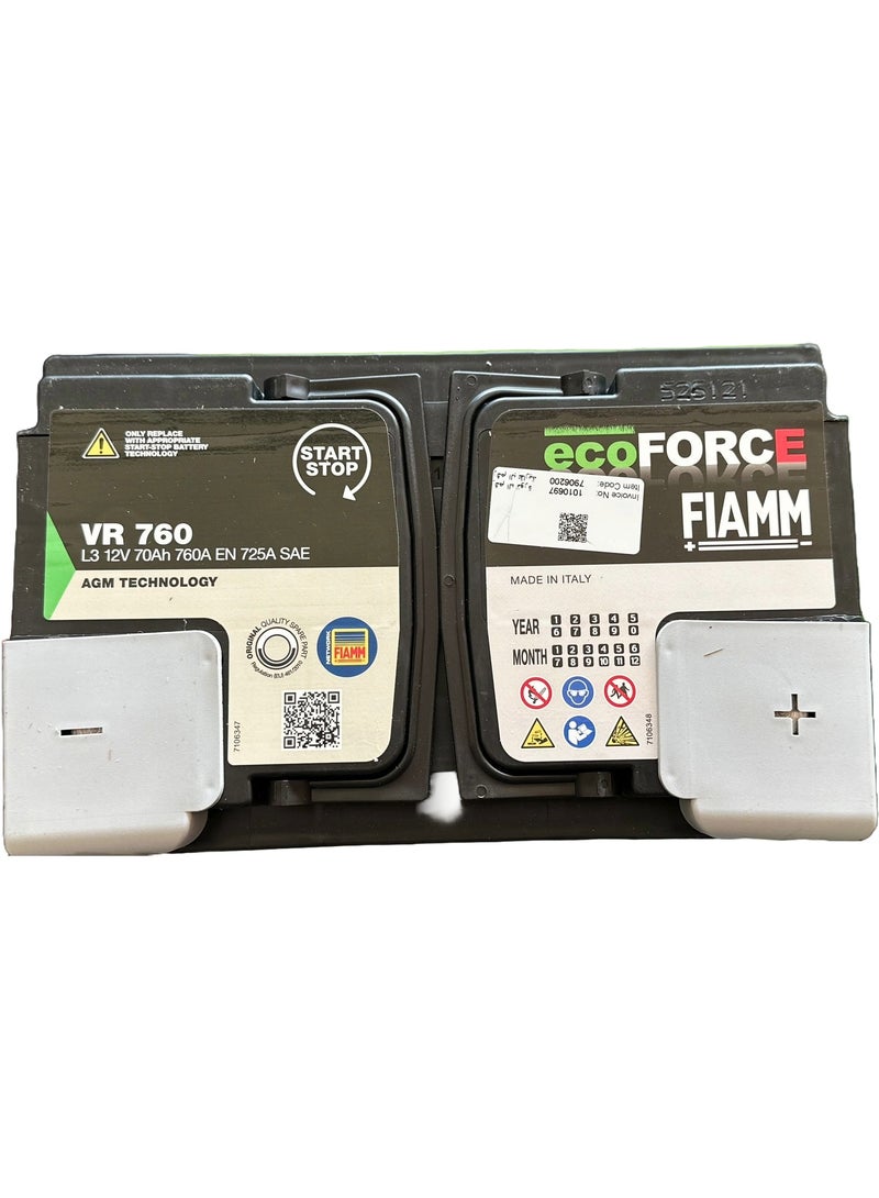 فيام بطارية سيارة AGM 12 فولت 70 أمبير/ساعة VR760 / DIN70 / L3 - Image 1