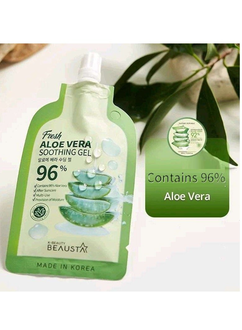 BEAUSTA 2 Pack A Soothing Gel for the Face and Body to Calm Irritated and Dry Skin Contains 96% Natural Aloe Vera Extract 20 Ml - Image 4