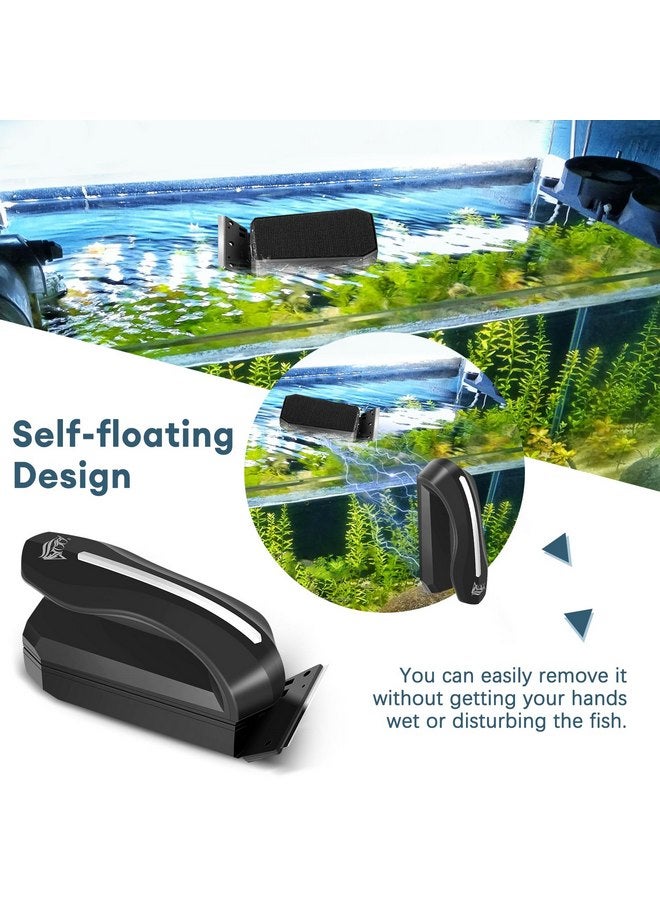 AQQA Aquarium Magnet Glass/Acrylic Cleaner,Fish Tank Cleaner Brush,Magnetic Algae Scrapers Cleaning Tools with 2 Detachable Scrapers,Floating Freshwater Saltwater (M) - Image 4